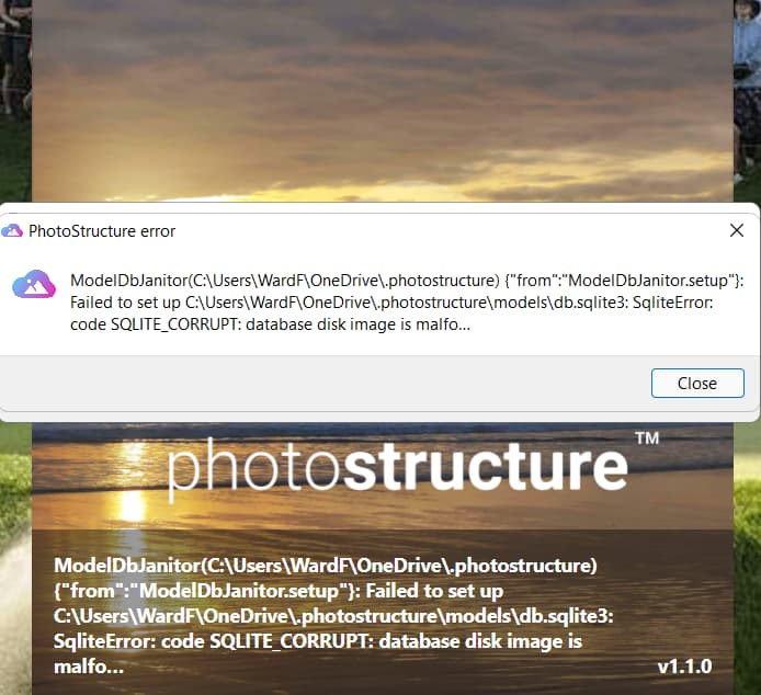 Photo Structure Issue
